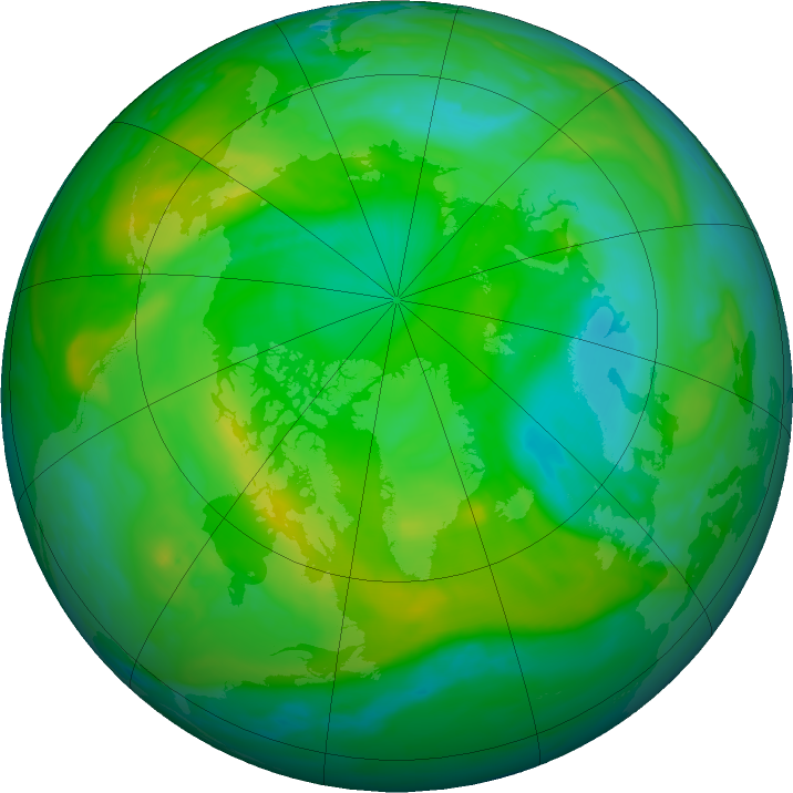 Arctic ozone map for 26 July 2019